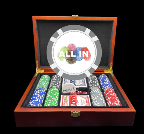 200 Ct Mahogany Luxury Custom Poker Chip Set