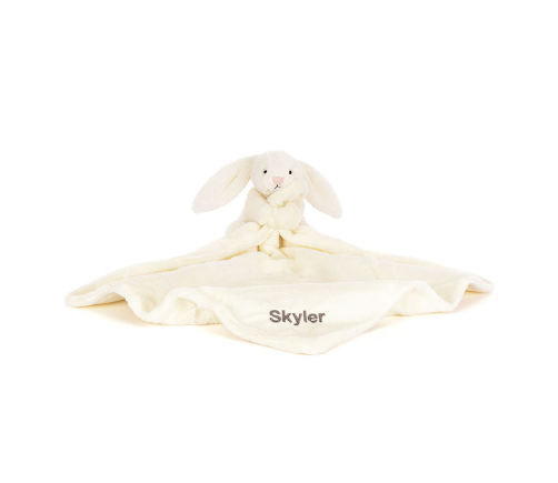 Personalized Bashful Cream Bunny Soother