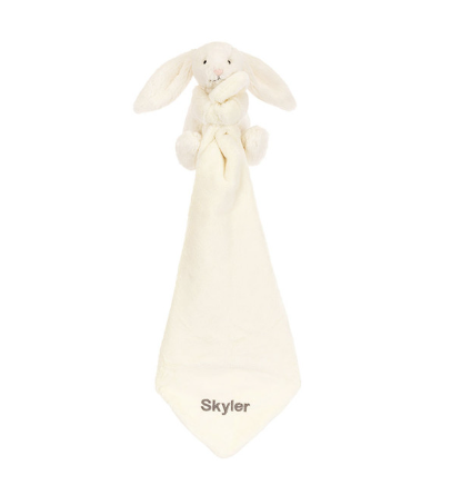 Personalized Bashful Cream Bunny Soother